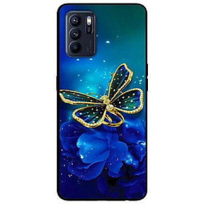 Ốp lưng dành cho Oppo Reno 6 - Reno 6 Z mẫu Bướm Xanh