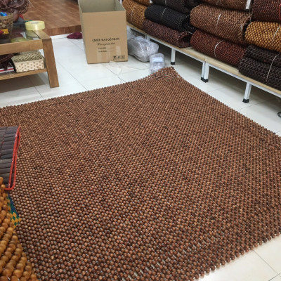 Chiếu Hạt Gỗ Hương Mộc Cao Cấp - Kích Thước 1,8mx2m hạt 1.6cm ( video , hình thật )