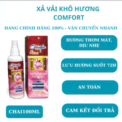 Xịt Thơm Quần Áo - Nước Xả Vải Khô Lưu Hương Bền Lâu Chai 100ml - Giao Màu Ngẫu Nhiên