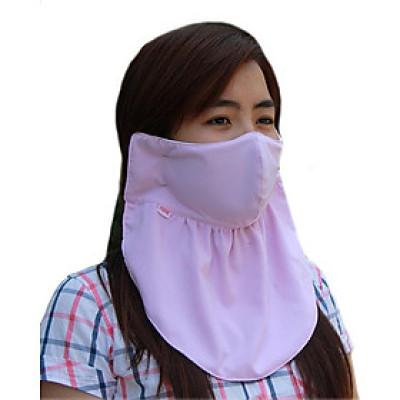 Khẩu trang lớn chống nắng UPF50+ hồng nhạt Zigzag MAS00409