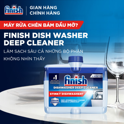 Combo Finish tiện lợi 3: Túi 100 Viên Rửa Bát All In 1+ Nước Làm Bóng Finish 500ml +Dung Dịch Vệ Sinh Máy Finish 250ml