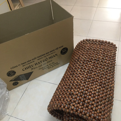 Chiếu Hạt Gỗ Hương Mộc Cao Cấp - Kích Thước 1,8mx2m hạt 1.6cm ( video , hình thật )