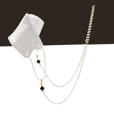 Dây đeo gọng kính cỏ 3 lá đen may mắn quà tặng đặc biệt team 4 mắt phụ kiện kính thời trang siêu hot