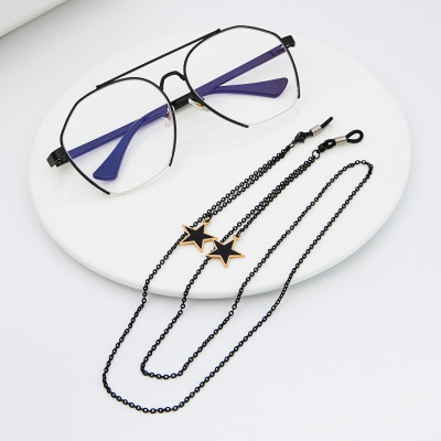Dây đeo gọng kính ngôi sao đen ấn tượng thời trang chống rơi vỡ chống thất lạc dây chuyền vòng cổ unisex