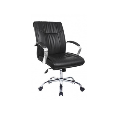 Ghế xoay văn phòng lưng trung bọc da SMLIFE Jack