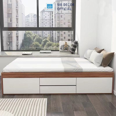 Giường Gỗ Đa Năng Kết Hợp Tủ Đựng Đồ 4 Ngăn Kéo SIB Decor GN20