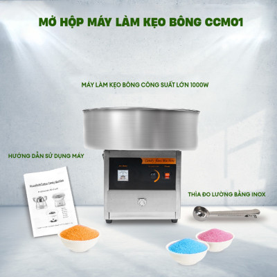 Máy Làm Kẹo Bông CCM01 Làm Kẹo Bông Mềm Sản Xuất Nhanh Năng Lực Sản Xuất Cao Dùng Nguyên Liệu Ít Và Sử Dụng Bền Lâu SGE