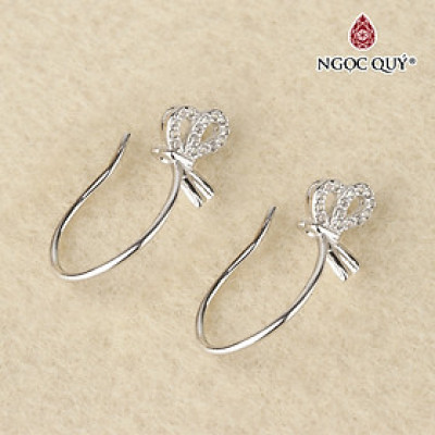 Khoen bạc hình nơ - Ngọc Quý Gemstones