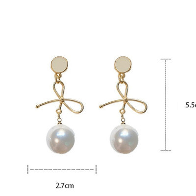 Bông tai nơ ngọc trai sang trọng