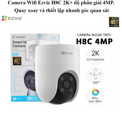 Camera Wifi EZVIZ H8C 4MP 2K, Quay Quét 360 Độ, Đàm Thoại 2 Chiều, Ghi Hình Màu Ban Đêm- Hàng Chính Hãng