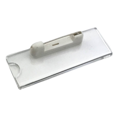 Phôi thẻ tên mica Enter BT040 65x22mm gắn kim K004A (10,100) - Bịch (10)