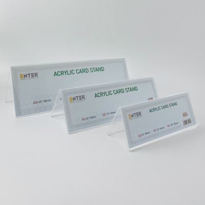 Biển chức danh, Bảng tên để bàn, Kệ mica chức vụ 2 mặt Enter A06 300x100mm đại (20)