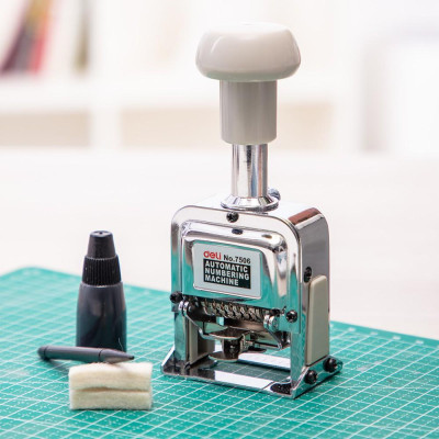  Dấu nhảy kim loại 6 số Deli, Bạc -1 chiếc - E7506