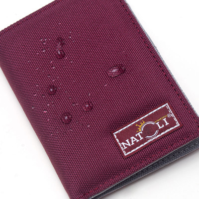 Ví da nam nữ dáng đứng NATOLI gập đôi đựng thẻ cao cấp BST Simple Vertical Wallet V3