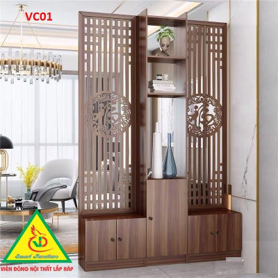 KỆ VÁCH NGĂN PHÒNG KHÁCH , NHÀ BẾP ( 2 VÁCH 1 KỆ) VC01 
