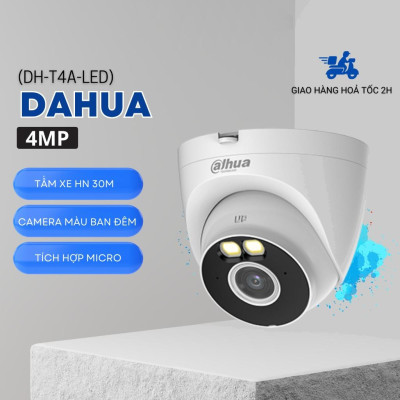 Camera IP Wifi Dahua DH-T2A-LED (2MP), DH-T4A-LED (4MP) Có Màu Ban Đêm - TRANGIATELECOM Hàng nhập khẩu