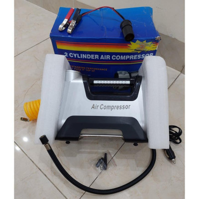 Bơm ô tô 12V đa năng cao cấp 2 xilanh
