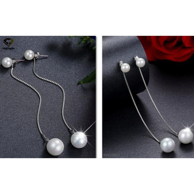 Bông tai bạc Ý Huệ Ngân - Bông tai dáng dài RYE140923