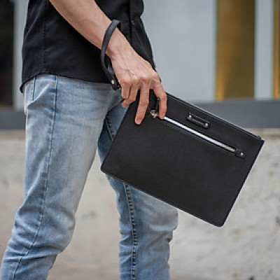 Ví nam cầm tay Gianni Conti Italy VP0176BLA - màu đen