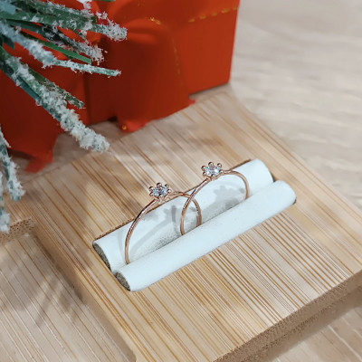 Nhẫn Vàng 14KR Đính Đá CZ (Birthstone Ring) - MOON Jewelry