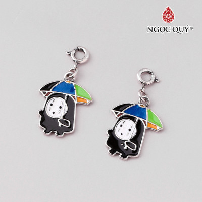 Charm bạc treo hình vô diện cầm dù -  Ngọc Quý Gemstones