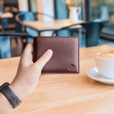 Ví nam da bò Lata ( Thời trang nam - Ví da thật LVN82 )