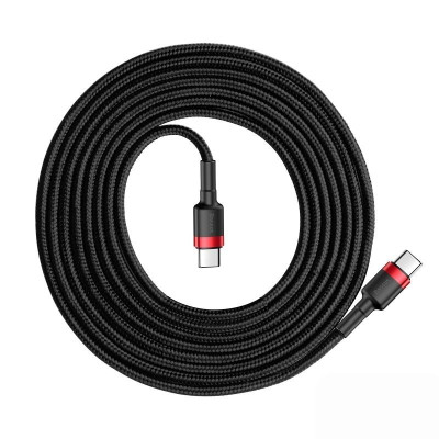 Cáp sạc nhanh Baseus Cafule Quick Charge Cable Type-C to Type-C PD 60W CATKLKF-G91- hàng chính hãng