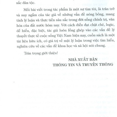 Vì Một Nền Văn Hóa Dân Tộc, Hiện Đại (Mấy Vấn Đề Cấp Thiết Trong Sự Nghiệp Xây Dựng Và Phát Triển Văn Hóa Con Người Nước Ta Hiện Nay)