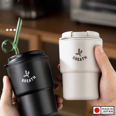 Cốc giữ nhiệt có nắp xoay Breath 320ml - Hàng Nội Địa Nhật Bản