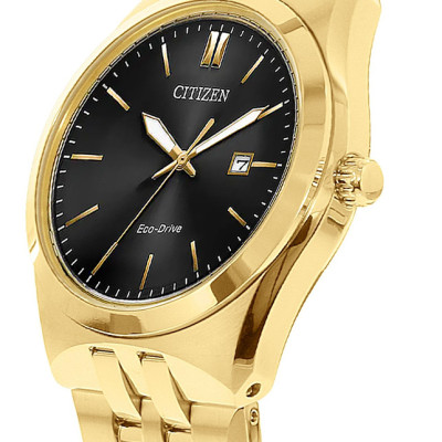 Đồng Hồ Nam Citizen Dây Kim Loại Máy Eco-Drive BM7333-85E - Mặt Đen