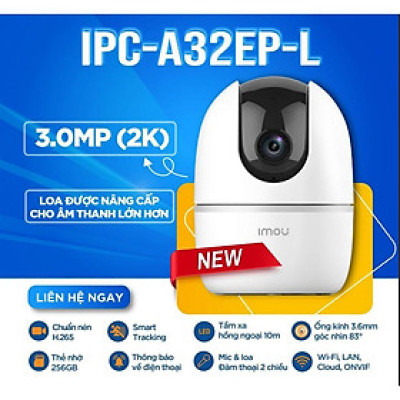 Camera IMOU Wifi A22EP 2MP, A32EP 3MP, A42P 4MP xoay 360 độ đàm thoại 2 chiều - TRANGIATELECOM Hàng chính hãƞg Hàng nhập khẩu