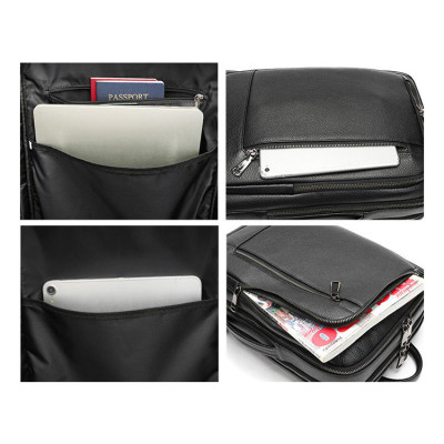 Balo nam da bò BAOHA LEATHER BHM2304 Ba lô laptop 16inch, thiết kế mới đa năng hơn