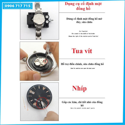 Bộ dụng cụ sửa chữa đồng hồ 15 MÓN dùng cá nhân hoặc chuyên nghiệp - Phụ kiện đồng hồ