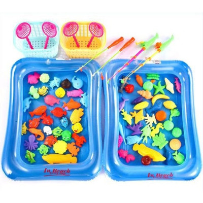 Bộ Đồ Chơi Câu Cá Cho Bé Kèm Rổ- Giao ngẫu nhiên