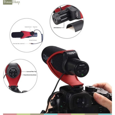 Micro Shortgun Cho Máy Ảnh, Máy Quay Comica CVM-V30  - Hàng Chính Hãng