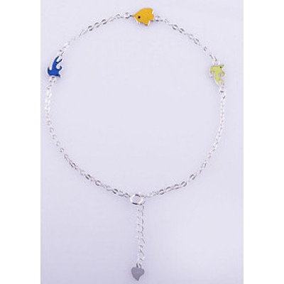 Lắc chân bạc nữ S925 Italia Bạc Xinh Huệ Ngân RYBJ50026