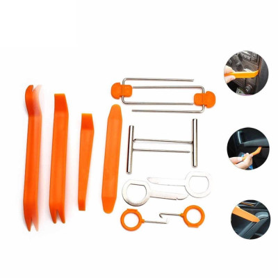 Bộ dụng cụ tháo lắp nội thất 12 món, đồ nhựa cho xe ô tô