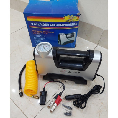 Bơm ô tô 12V đa năng cao cấp 2 xilanh