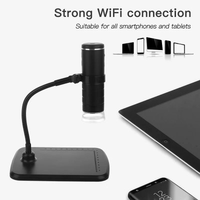 ROGTZ Kính Hiển Vi Phóng Đại 50-1000x Kết Nối Wifi/Có Dây Dùng Cho Điện Thoại, PC Độ Phân Giải 1080P Với 8 Đèn Led Trợ Sáng. WiFi Digital Microscope HD1080P 1000X USB Microscope 8 LED Wireless Portable Electronic Camera for Smartphone - Hàng Chính Hãng