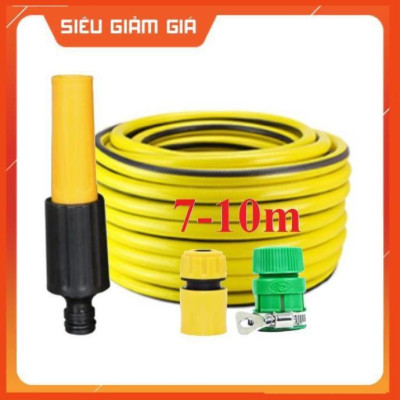 Bộ dây vòi xịt nước rửa xe, tưới cây . tăng áp 3 lần, loại 7m, 10m 206622-5 cút sập, nối nhựa