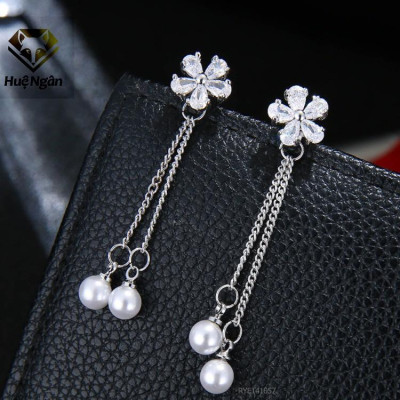 Bông tai bạc Ý Huệ Ngân - Hoa đẹp RYE141057