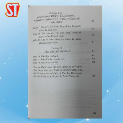 Sách - Luật Thống Kê (Hiện Hành - Sửa Đổi, Bổ Sung Năm 2021) - NXB Chính Trị Quốc Gia