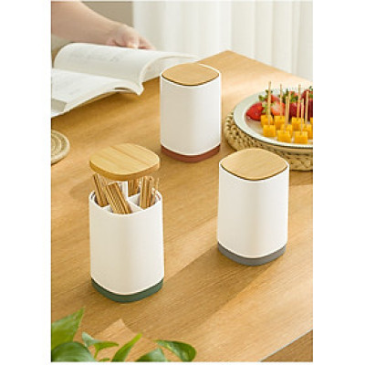  Hộp đựng tăm, tăm bông đẩy tự động kiểu Nhật Bản DRU - Hàng Chính Hãng