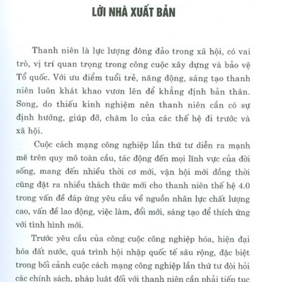 Xây Dựng Và Thực Hiện Chính Sách Phát Triển Thanh Niên Việt Nam Trong Cuộc Cách Mạng Công Nghiệp Lần Thứ Tư