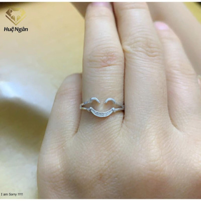 Nhẫn bạc Ý 925 Huệ Ngân - HAPPY FACE S160022