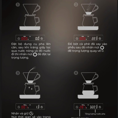 Cân điện tử thông minh chuyên espresso Feepie