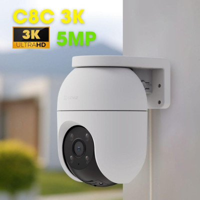 Camera IP Wifi Ezviz C8C 3K 5MP Ngoài TrờI,  Xoay 360 Độ, Đàm Thoại - TRANGIATELECOM Hàng nhập khẩu