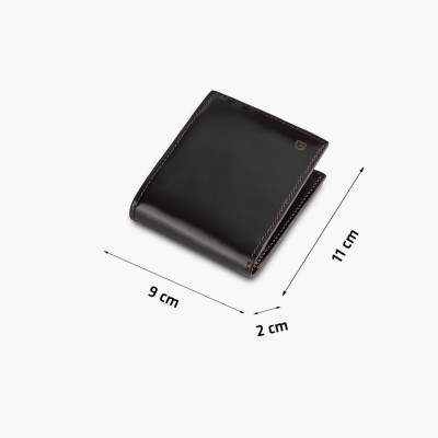 Ví Nam Gence Da Bò Box Calf C06 Màu Nâu Đậm | Hàng Chính Hãng