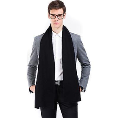 Khăn choàng nam cao cấp thời trang Hàn Quốc màu đen dn19121522