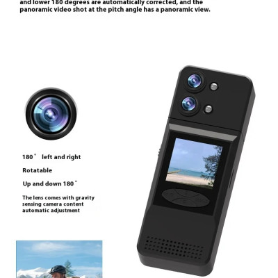 ROGTZ Máy Quay Phim Hành Động Thể Thao Đeo Trên Người, Camera Góc Rộng 2K, Màn Hình 1,5 inch, Ống Kính Xoay 180 Độ Action A3 - Hàng Nhập Khẩu